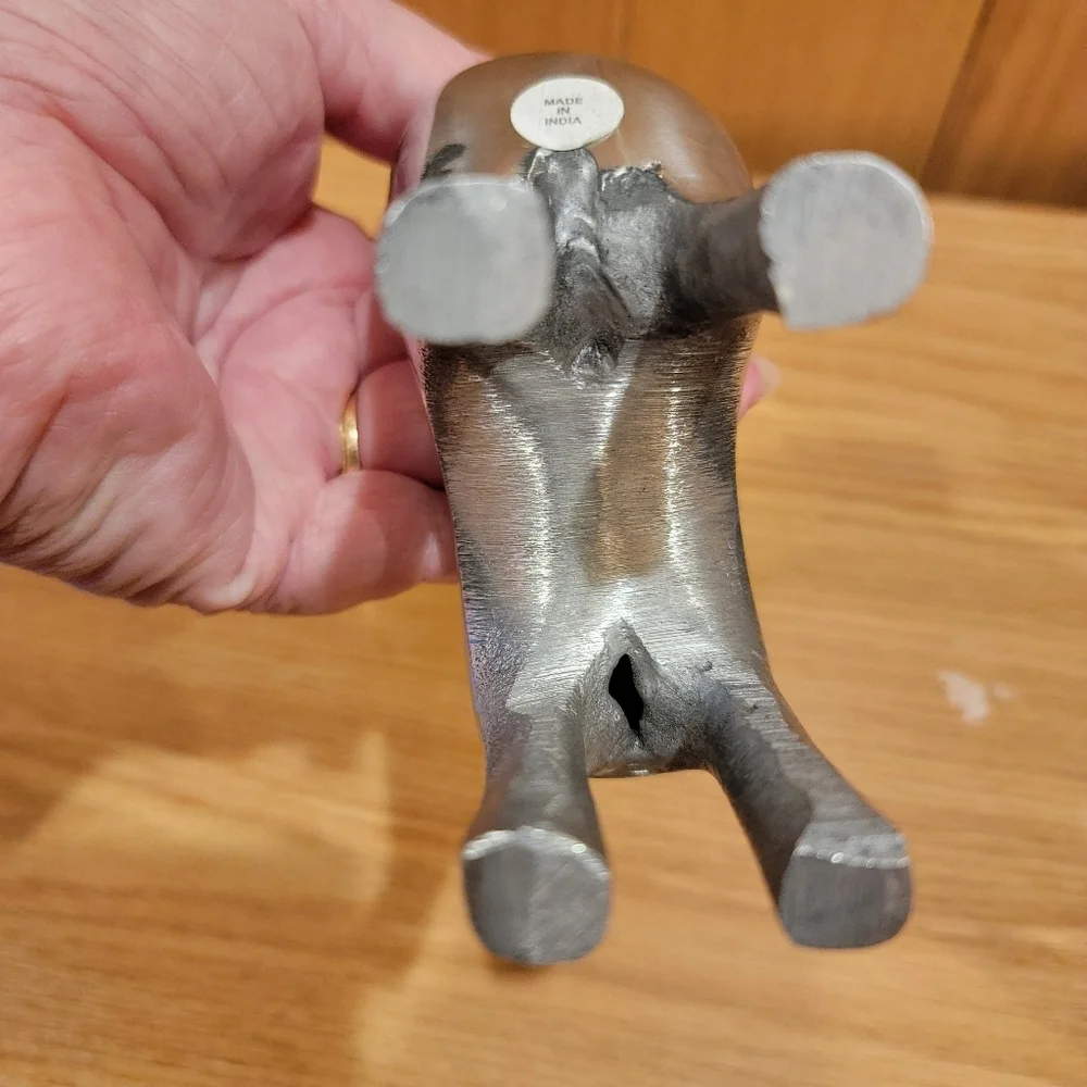 Pair Silver Metal Tabletop Deer 8